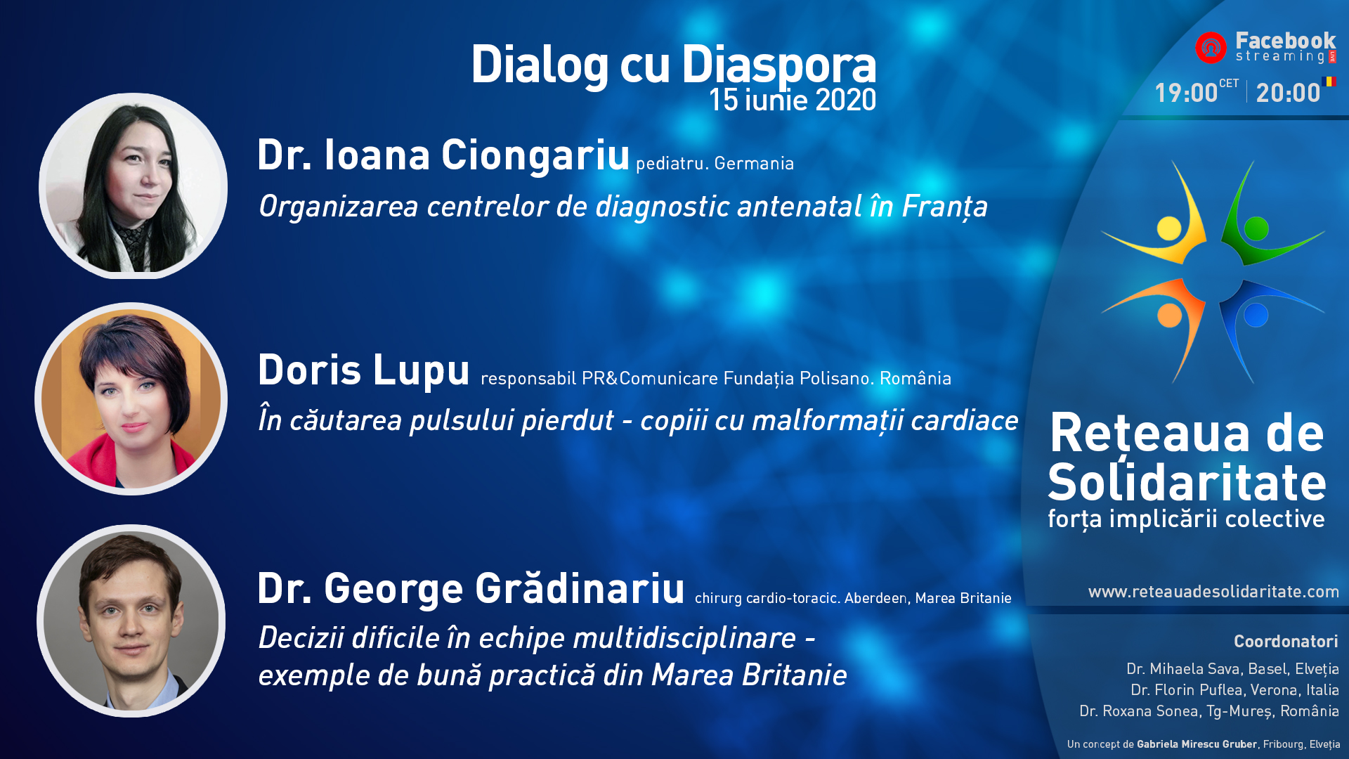 Ediția de luni, 15 Iunie 2020, a evenimentului Dialog cu Diaspora