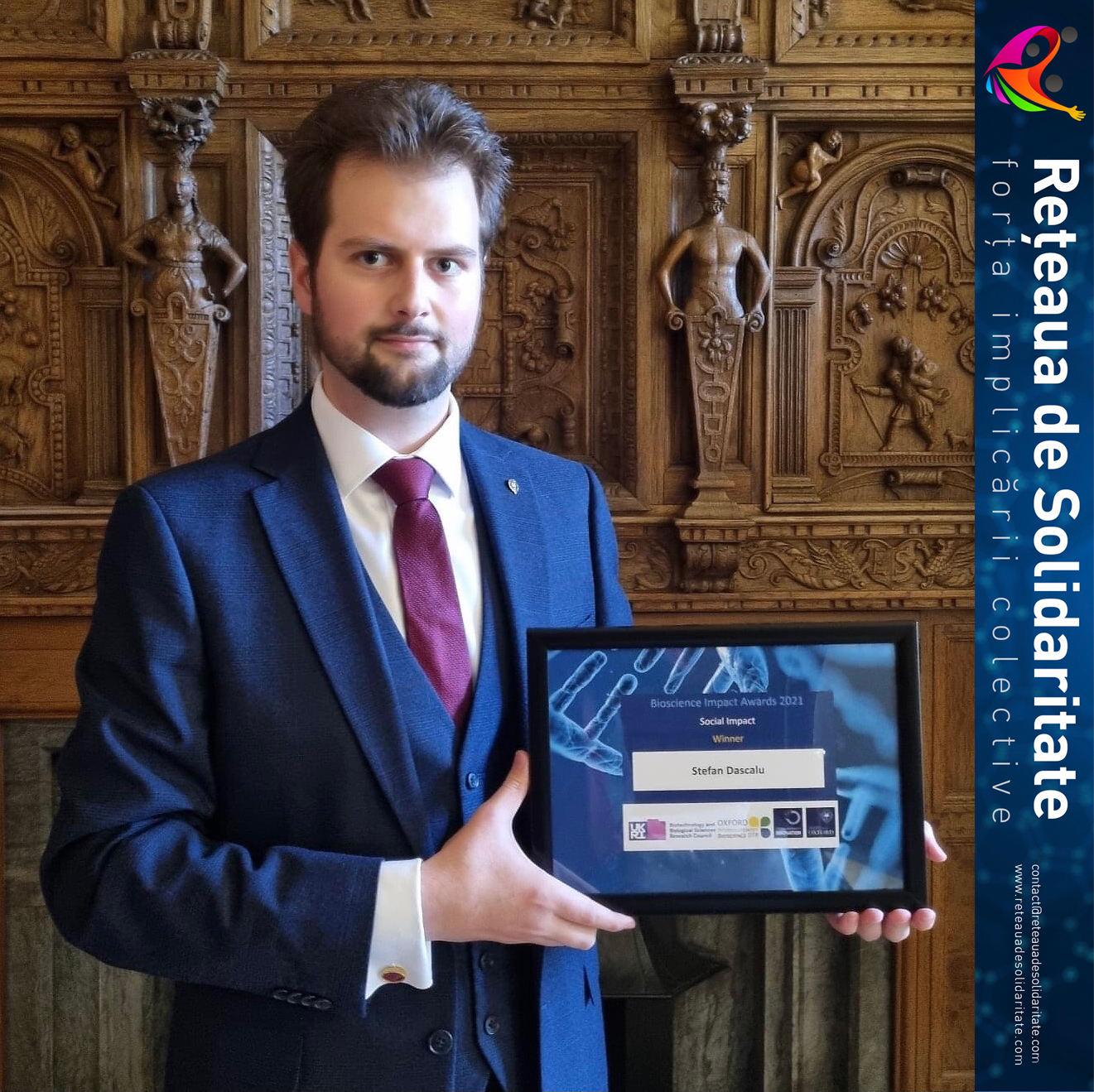 Cercetătorul Stefan Dascălu a fost premiat la Oxford pentru implicarea sa în România